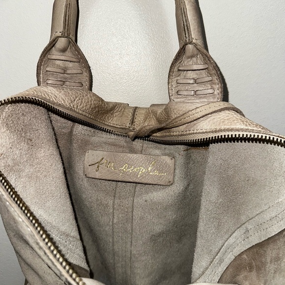 Free People Taupe Cow Leather Bag/Backpack - Picture 6 of 14